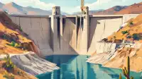OC: Irvine Lake Water Lowered for Santiago Creek Dam