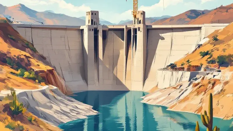 OC: Irvine Lake Water Lowered for Santiago Creek Dam